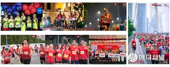 The scene of Techcombank Ho Chi Minh City International Marathon on December 7th