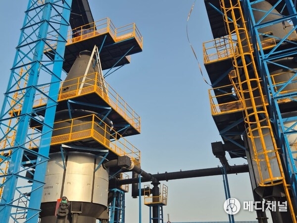 Under construction biochar facility in Côte d’Ivoire